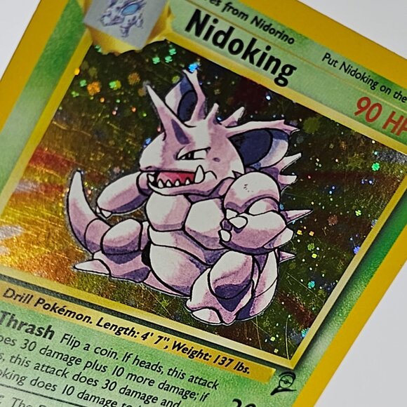 Nidoking 11/130 Base Set 2 Holo Pokemon Card Rare MP - Picture 8 of 8